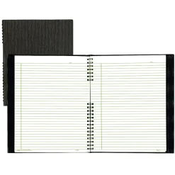 Notebooks|Blueline EcoLogix NotePro 1-Subject Professional Notebooks, 8.5" x 11", College Ruled, 100 Sheets, Black (REDA10200EBLK)