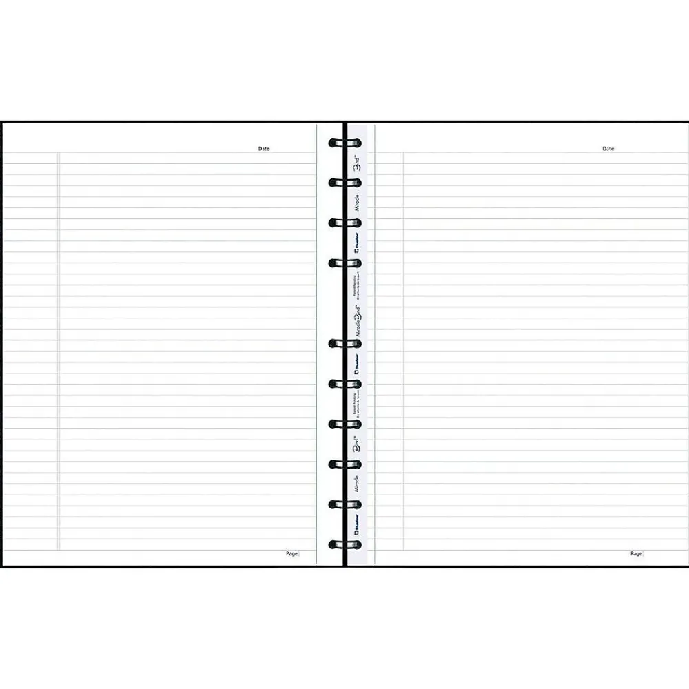 Notebooks|Blueline MiracleBind 1-Subject Professional Notebooks, 11" x 9.0625", College Ruled, 75 Sheets, Black (AF11150.81)
