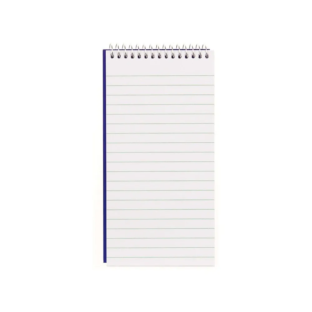 Notepads|Blueline Reporter Notepad, 4" x 8", Ruled, Blue, 80 Sheets/Pad (AT8B)