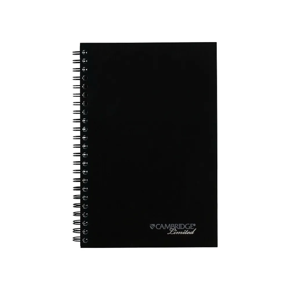 Subject Notebooks|Cambridge 1-Subject Notebooks, 5" x 8", Wide Ruled, 80 Sheets, Black (06074)