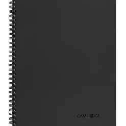 Notebooks|Cambridge 1-Subject Professional Notebooks, 8.5" x 11", Wide Ruled, 80 Sheets, Black (06064)