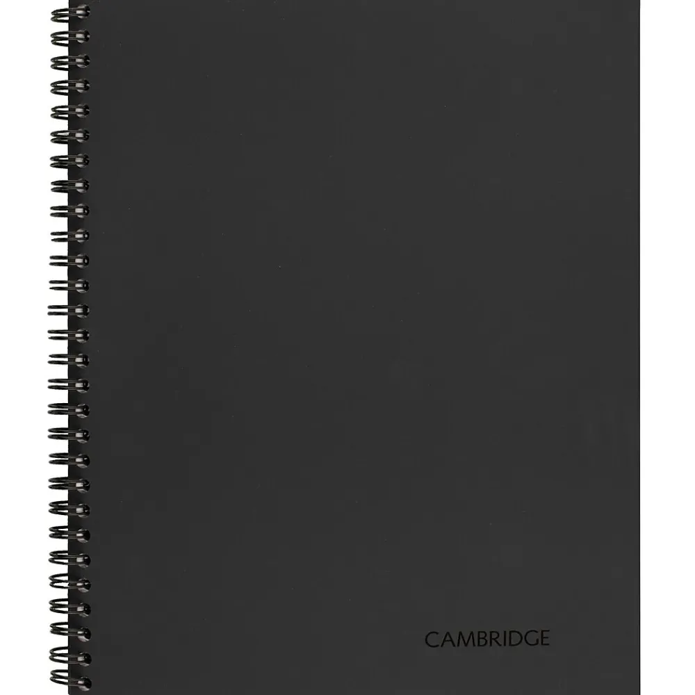 Notebooks|Cambridge 1-Subject Professional Notebooks, 8.5" x 11", Wide Ruled, 80 Sheets, Black (06064)