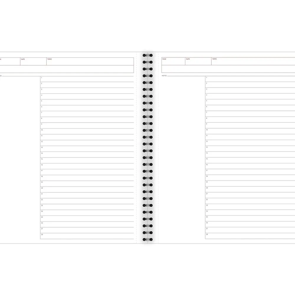 Notebooks|Cambridge 1-Subject Professional Notebooks, 8.5" x 11", Wide Ruled, 80 Sheets, Black (06064)