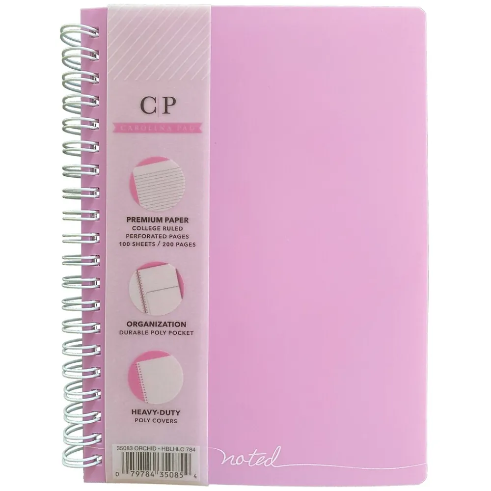 Subject Notebooks|Carolina Pad Noted Premium 1-Subject Professional Notebooks, 7.38" x 9.5", College Ruled, 100 Sheets (13008)