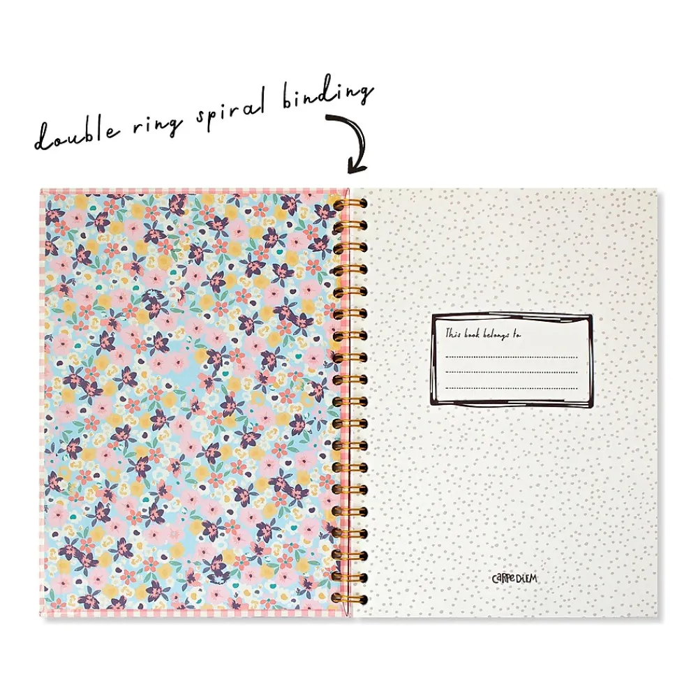 Subject Notebooks|Carpe Diem Ballerina Pink Check 1-Subject Notebook, 7.5" x 9.75", Wide-Ruled, 80 Sheets, Pink/White (9377-CD)