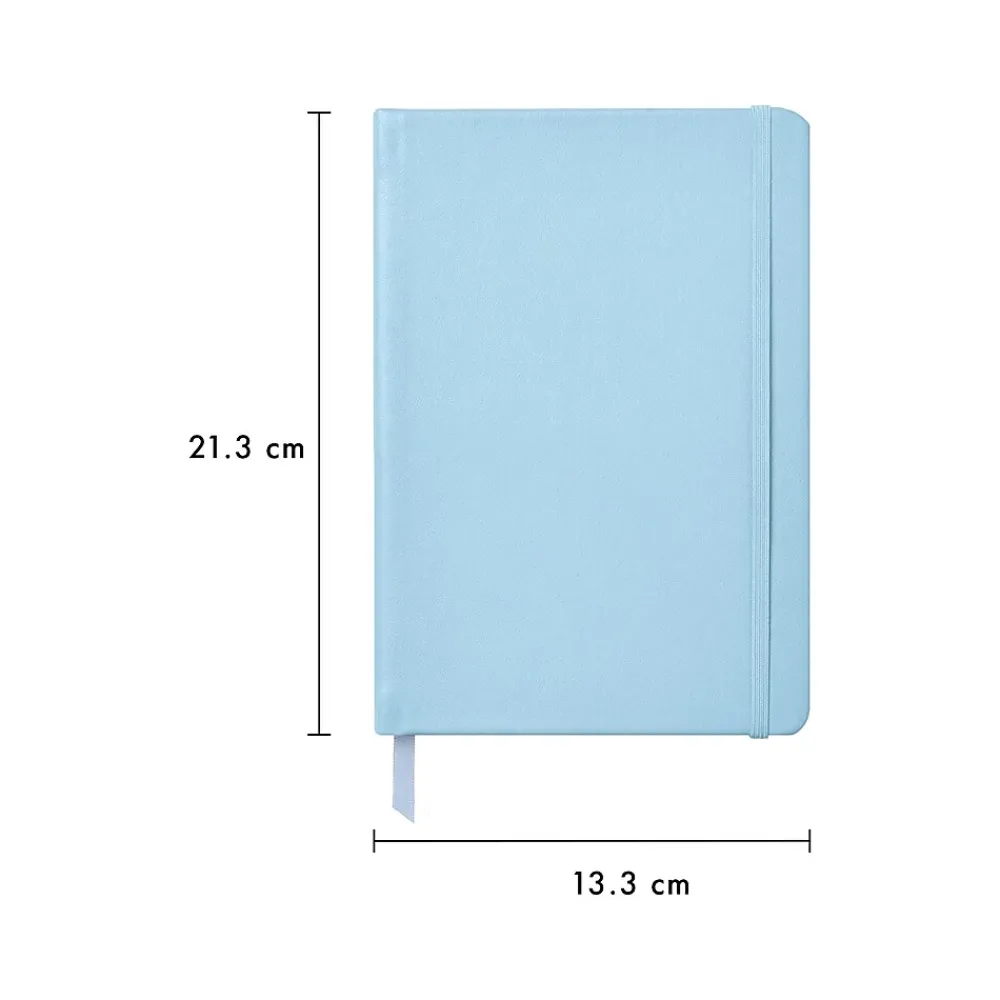 Journals|Carpe Diem Sky Blue Journal, 5.24" x 8.27", Wide-Ruled, 192 Pages (9374-CD)