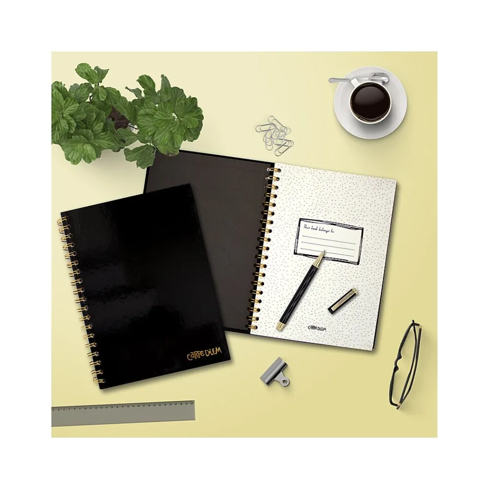 Subject Notebooks|Carpe Diem 1-Subject Notebook, 7.5" x 9.75", Wide-Ruled, 80 Sheets, Black (9375-CD)