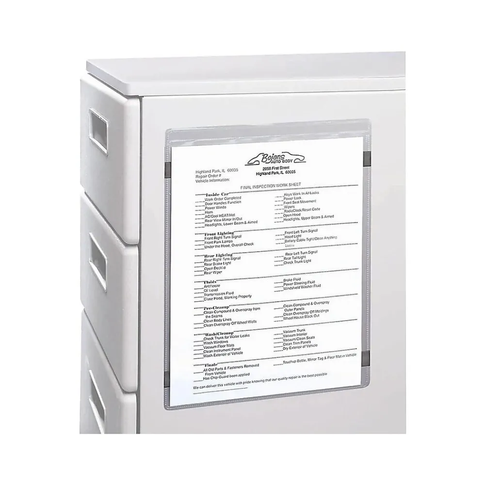 Sheet Protectors|C-Line Job Ticket Holders, 8-1/2" x 11", Clear, 15/Box (83911)
