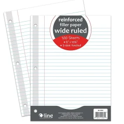 Filler Paper|C-Line Reinforced Wide Ruled Filler Paper, 8