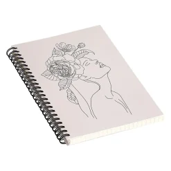 Notebooks|DENY Designs Alexandria Botany I by Iveta Abolina Professional Notebooks, 5.5" x 8.25", Dotted, 40 Sheets, Beige (71323-NOBS01)