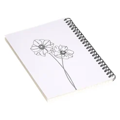 Notebooks|DENY Designs Anemones by the Colour Study Professional Notebooks, 5.5" x 8.25", Dotted, 40 Sheets, White (70286-NOBS01)