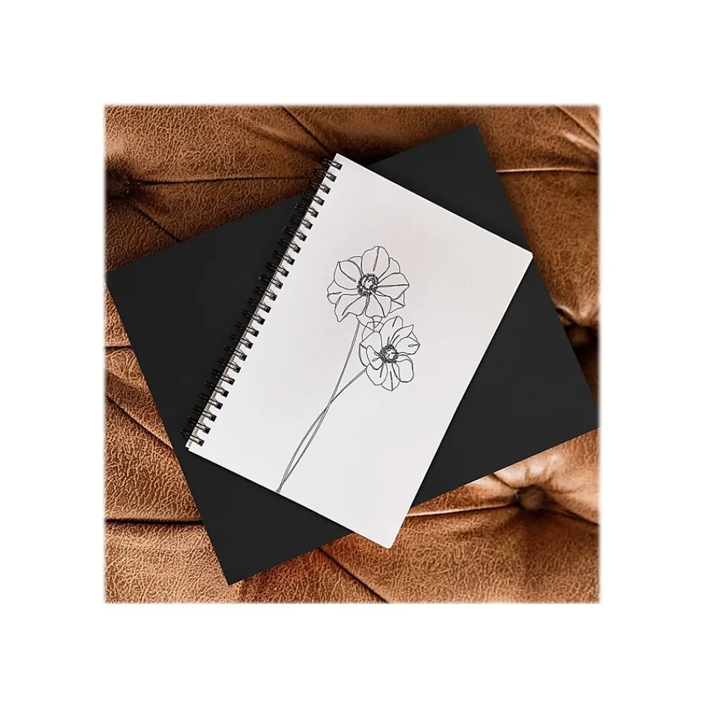 Notebooks|DENY Designs Anemones by the Colour Study Professional Notebooks, 5.5" x 8.25", Dotted, 40 Sheets, White (70286-NOBS01)