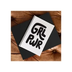 Notebooks|DENY Designs Grl Pwr Black and White by Phirst Professional Notebooks, 5.5