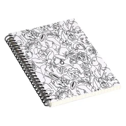 Notebooks|DENY Designs Linear Feminine Essence by Marta Barragan Camarasa Notebook, 5.5" x 8.25", Dotted, 40 Sheets, White/Black