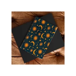 Notebooks|DENY Designs Vintage Sun and Star in Navy by Doodle by Meg Notebook, 5.5