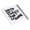 Notebooks|DENY Designs Wake Up by Kal Barteski Professional Notebooks, 5.5" x 8.25", Dotted, 40 Sheets, White (58761-NOBS01)