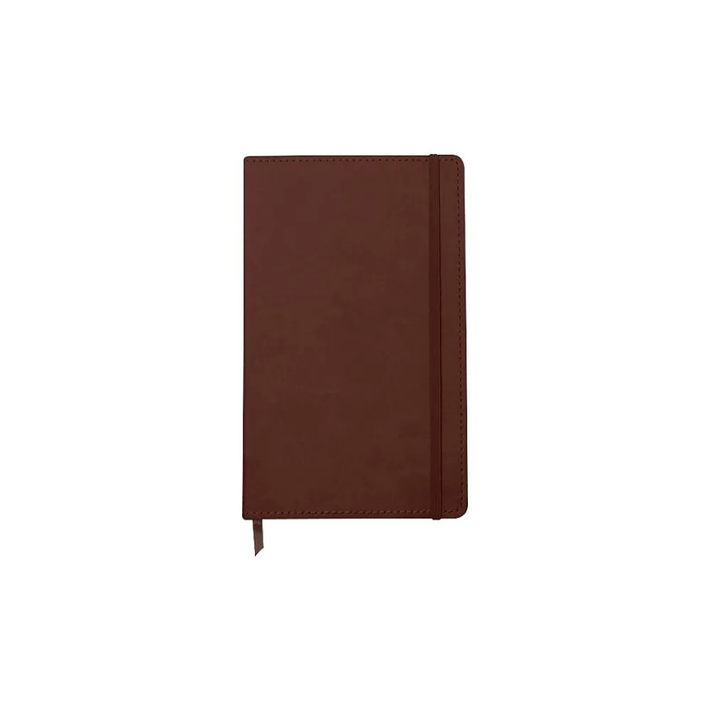 Journals|DesignWorks Ink Journal, 5.13" x 8.25", Wide Ruled, Brown, 240 Pages (TJBP85-1024S)