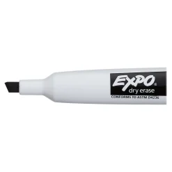 Markers|Expo Magnetic Dry Erase Markers, Chisel Tip, Black, 4/Pack (1944729)