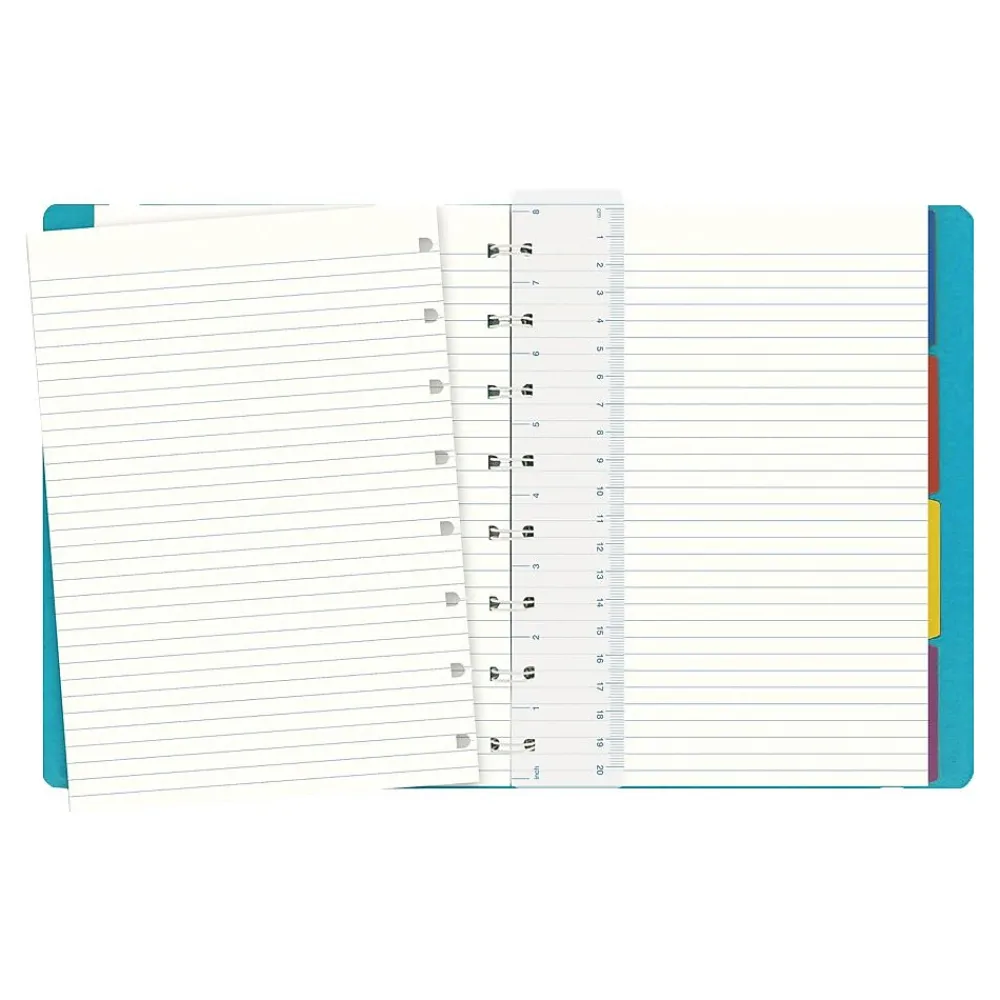 Notebooks|Filofax A5 Classic Bright 4-Subject Professional Notebooks, 5.8" x 8.25", College Ruled, 56 Sheets, Blue (B115012U)