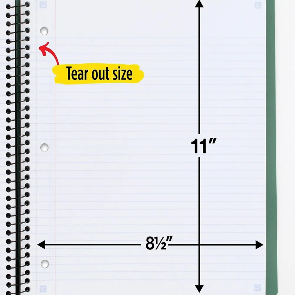 Subject Notebooks|Five Star Advance 3-Subject Notebooks, 8.5" x 11", College Ruled, 150 Sheets, Assorted Colors (06324)