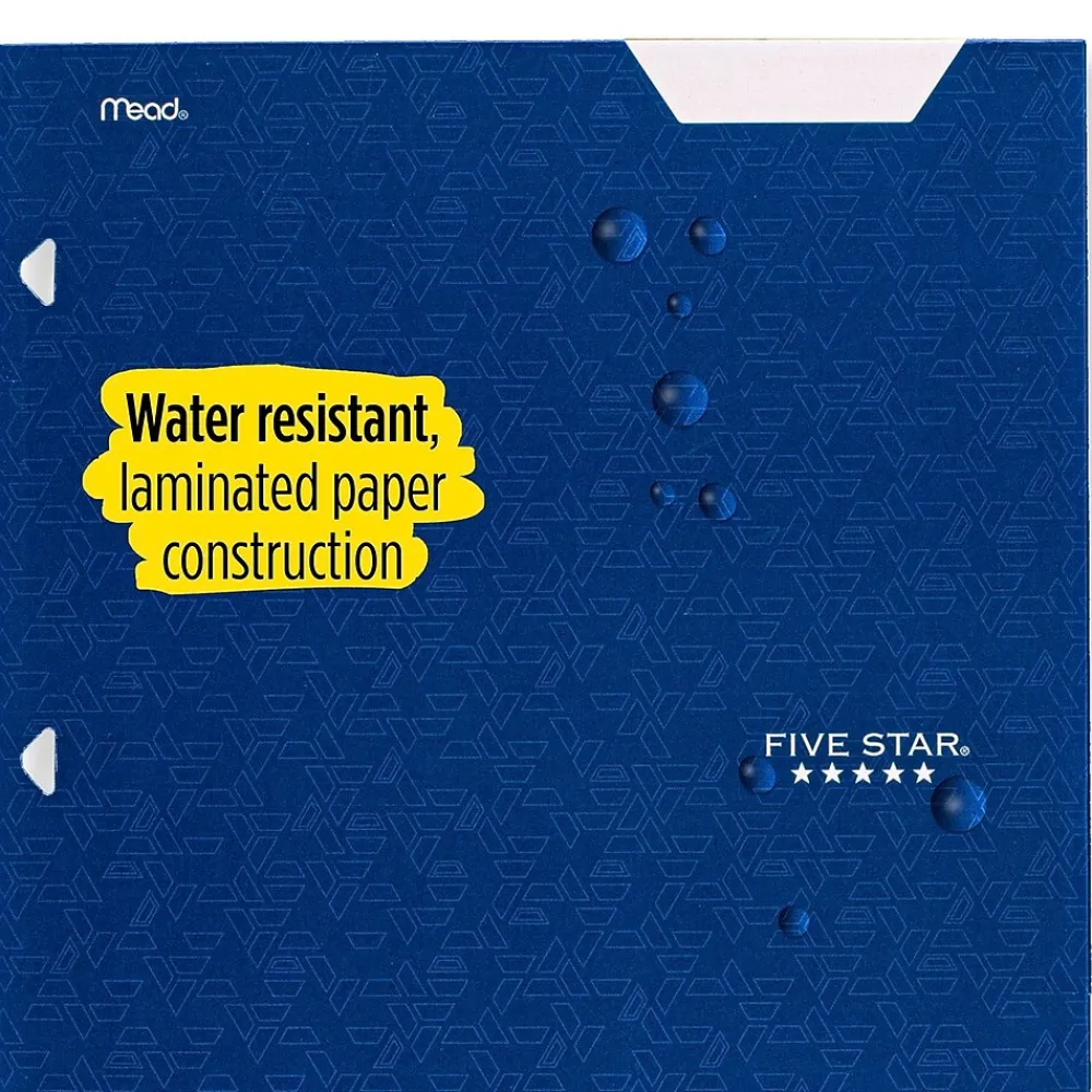 Pocket Folders|Five Star 4-Pocket Laminated Folder, Assorted Colors (33106)