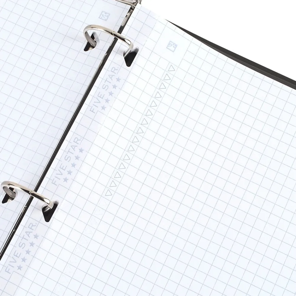 Filler Paper|Five Star Reinforced Graph Paper, 8.5" x 11", 3-Hole Punched, 80 Sheets/Pack (170122/170036)