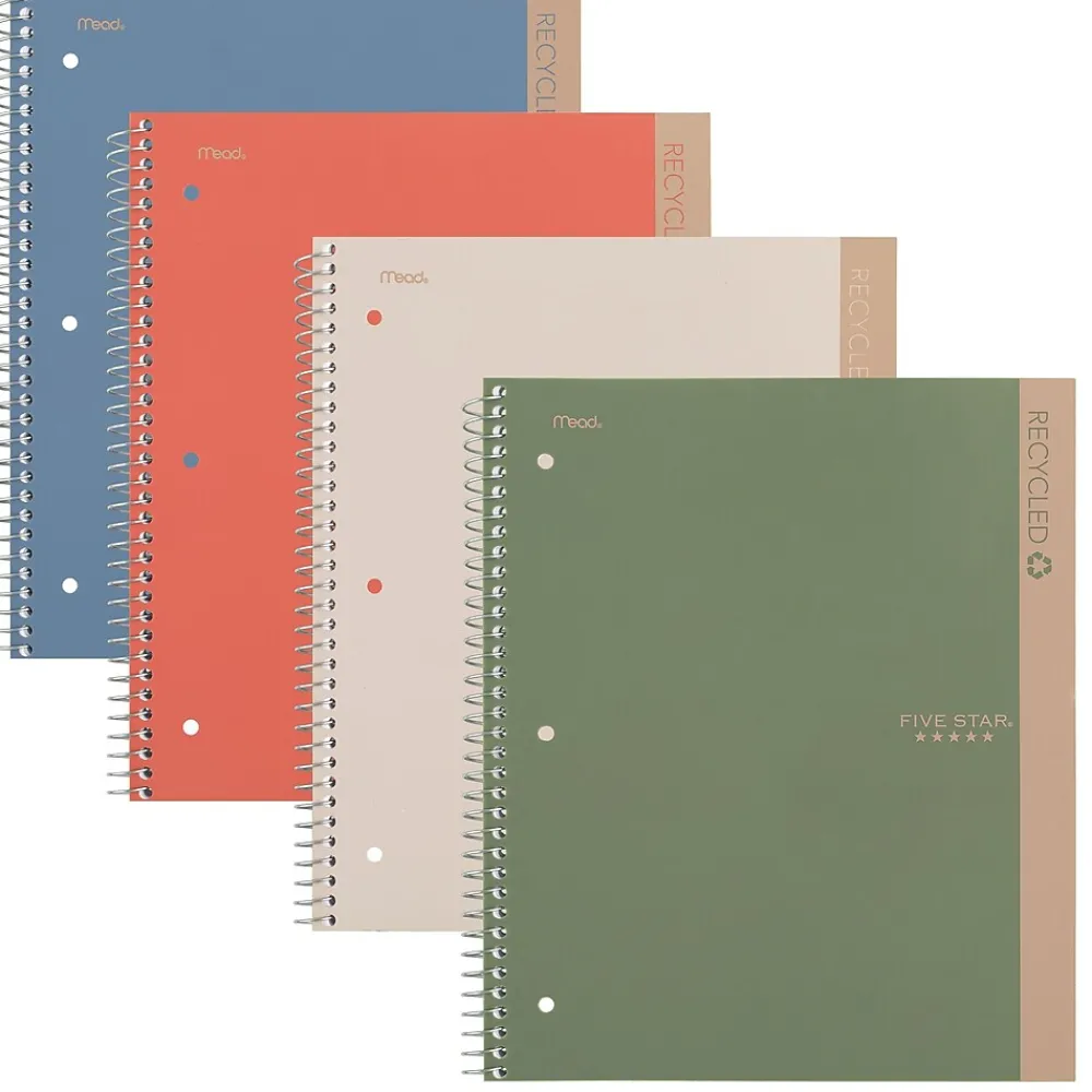 Subject Notebooks|Five Star 1-Subject Notebooks, 8.5" x 11", College Ruled, 100 Sheets, Each (820053-22)