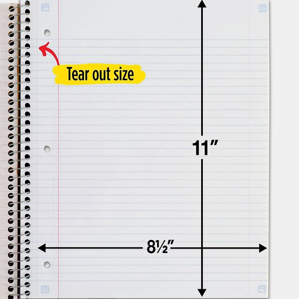 Subject Notebooks|Five Star 3-Subject Notebooks, 8.5" x 11", College Ruled, 150 Sheets (06050/06210) Assorted