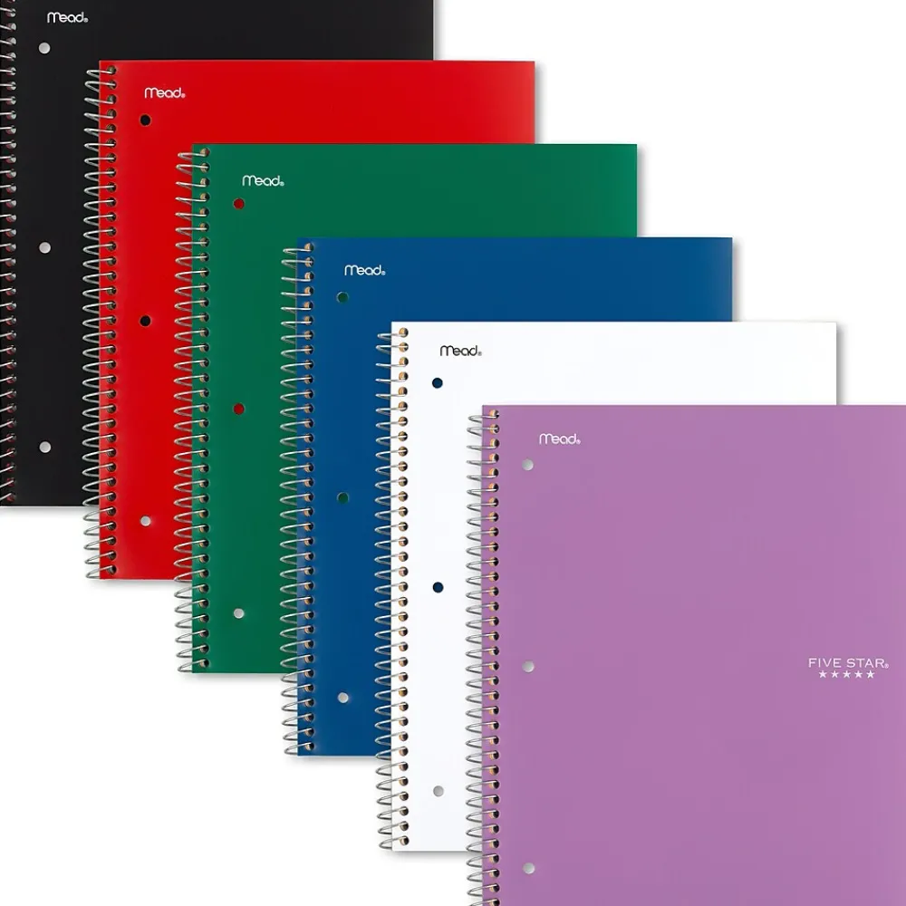 Subject Notebooks|Five Star 3-Subject Notebooks, 8.5" x 11", College Ruled, 150 Sheets (06050/06210) Assorted
