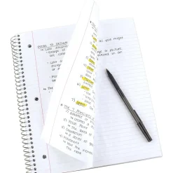 Subject Notebooks|Five Star 1-Subject Notebook, 8.5" x 11", College Ruled, 100 Sheets, (72057) Black