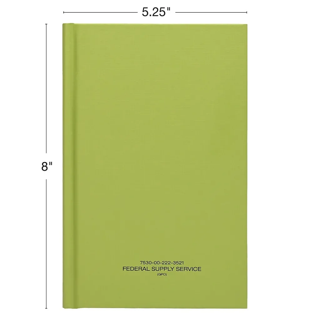 Subject Notebooks|Global Printed Products Tactical Military Notebook, 5.5" x 8", 192 Sheets, Green, 5/Pack (GPP-0117-5)
