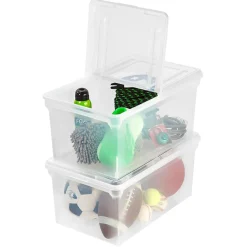 File Storage|Iris Letter Size File Box Storage, Clear (139921)
