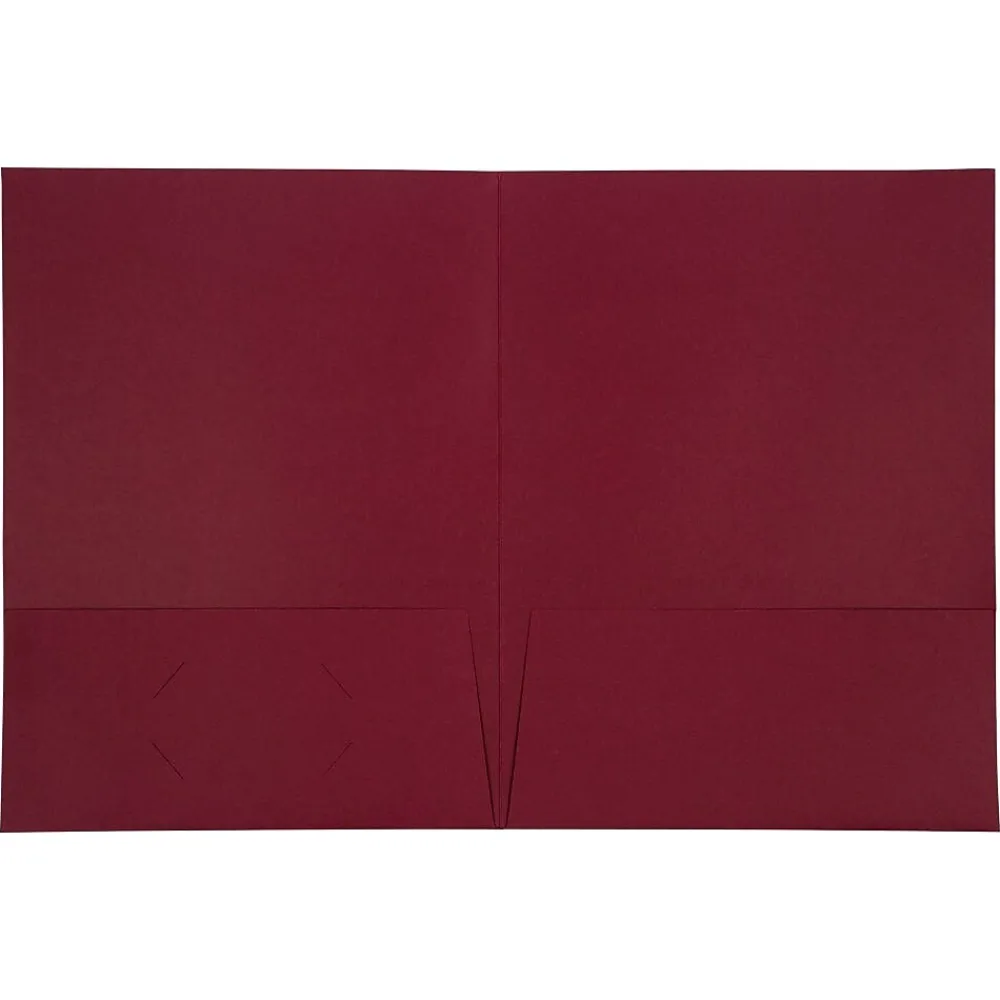 Pocket Folders|JAM Paper 2 Pocket Cardstock Presentation Folder, Burgundy, 25/Pack (386LBURA)