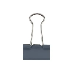 Clips & Fasteners|JAM Paper Colored Binder Clips, Small, 3/8" Capacity, Grey, 25/Pack (334BCGY) Gray