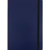 Journals|JAM Paper Hardcover Notebook with Elastic, Large Journal, 5 7/8 x 8 1/2, Blue, 100 Lined Sheets, Sold Individually (340526607)