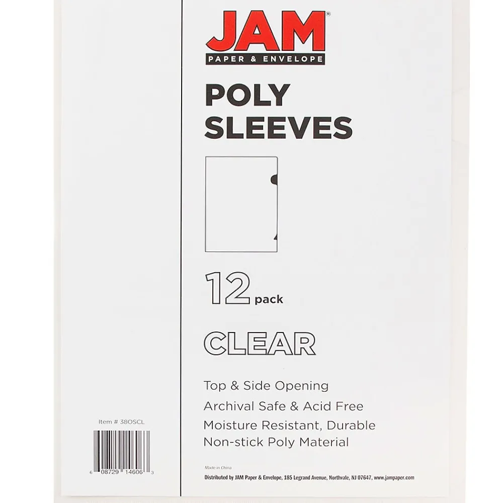 Sheet Protectors|JAM Paper ® Heavyweight Plastic Sleeves, 9" x 12", Clear, 12/Pack (2226316988)