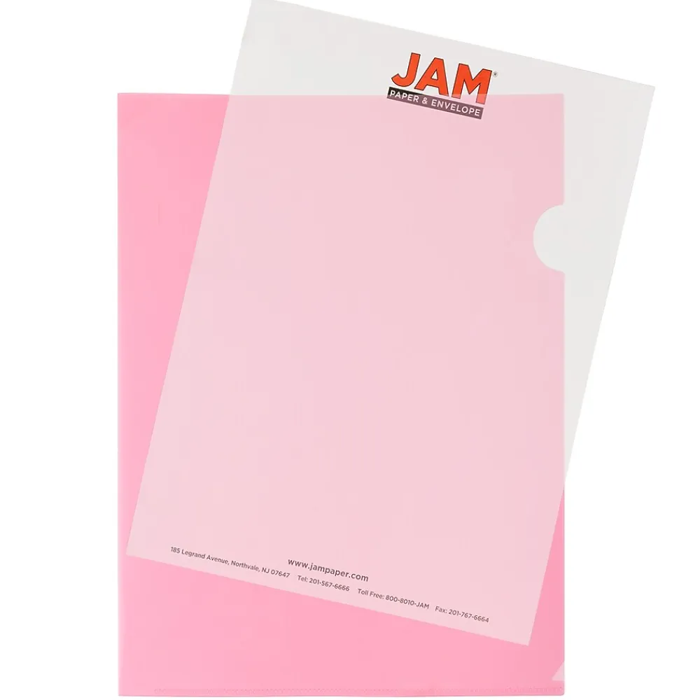Sheet Protectors|JAM Paper Plastic Sleeves, 9" x 12", Red, 12/Pack (2226316989)