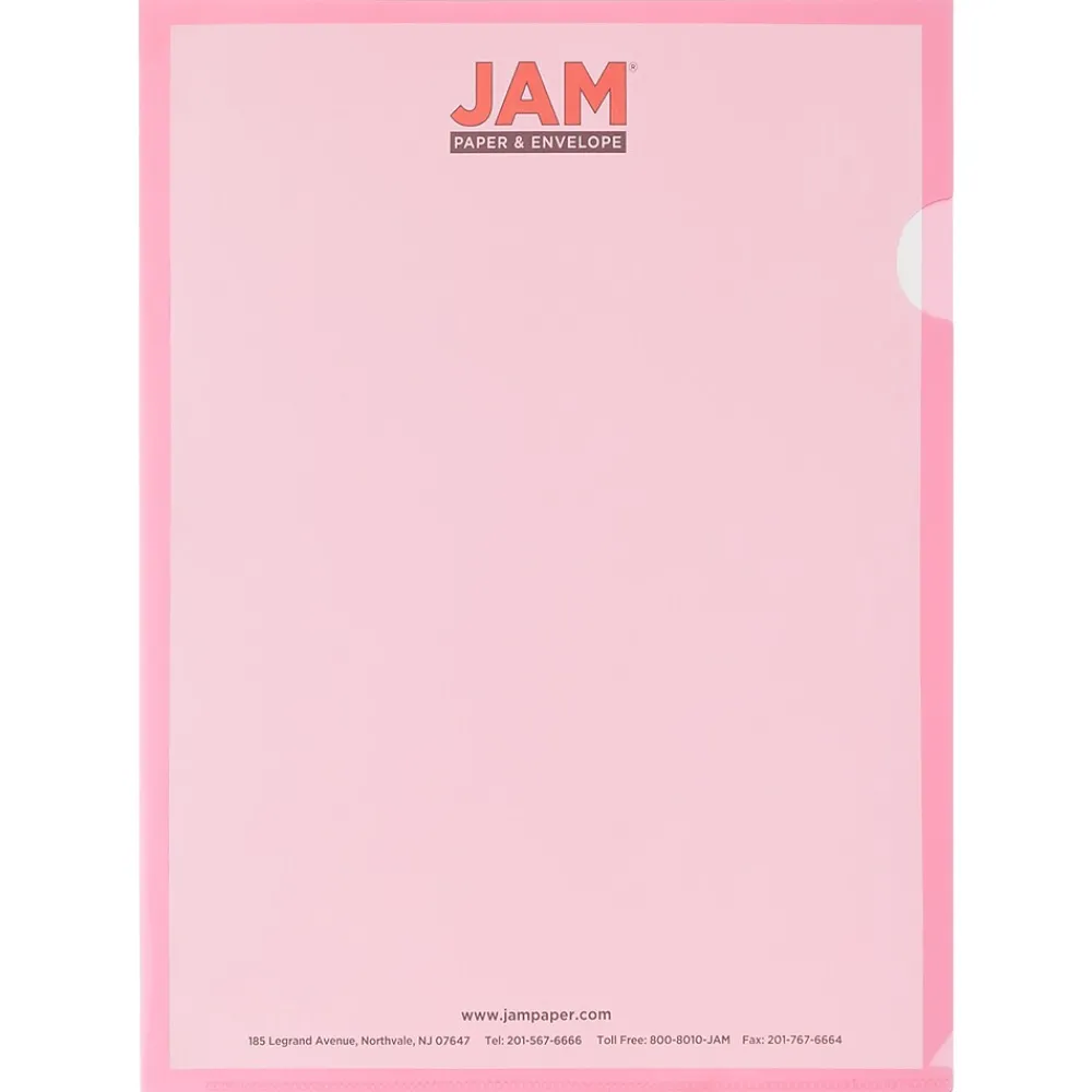 Sheet Protectors|JAM Paper Plastic Sleeves, 9" x 12", Red, 12/Pack (2226316989)