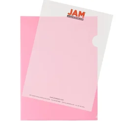 Sheet Protectors|JAM Paper Plastic Sleeves, 9" x 12", Red, 120/Pack (2226316989B)