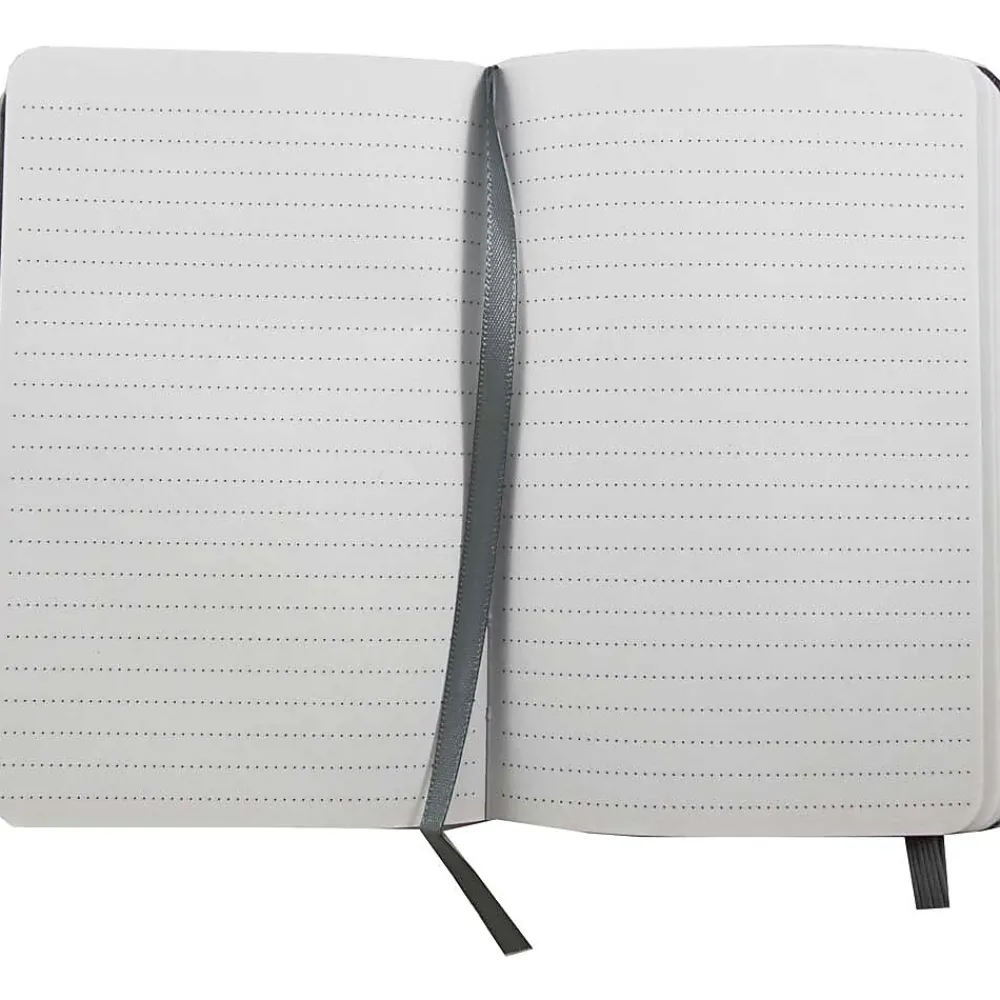 Notebooks|JAM Paper Professional Notebooks, 5.8" x 8.3", Wide Ruled, 70 Sheets, Gray/Silver (340528858)