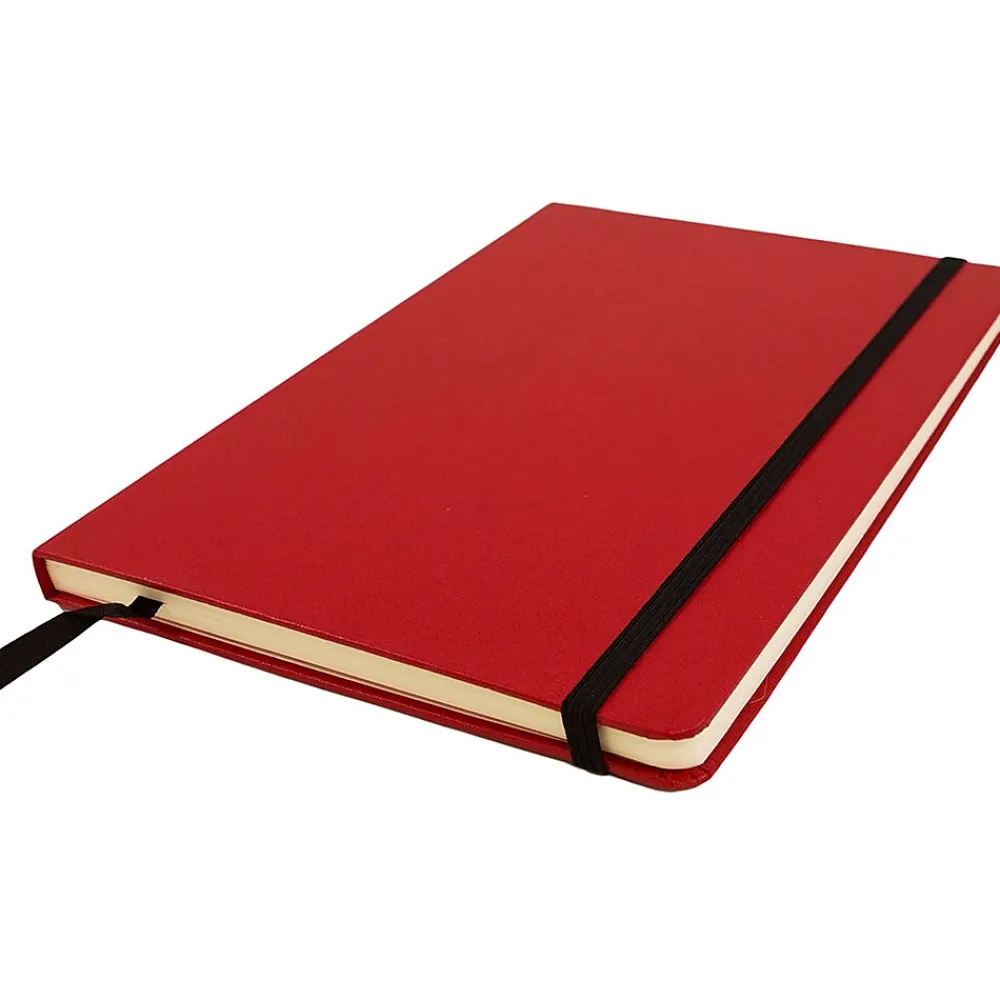 Notebooks|JAM Paper 1-Subject Pocket Notebook, 5.875" x 8.5", Narrow Ruled, 100 Sheets, Red (340526610)