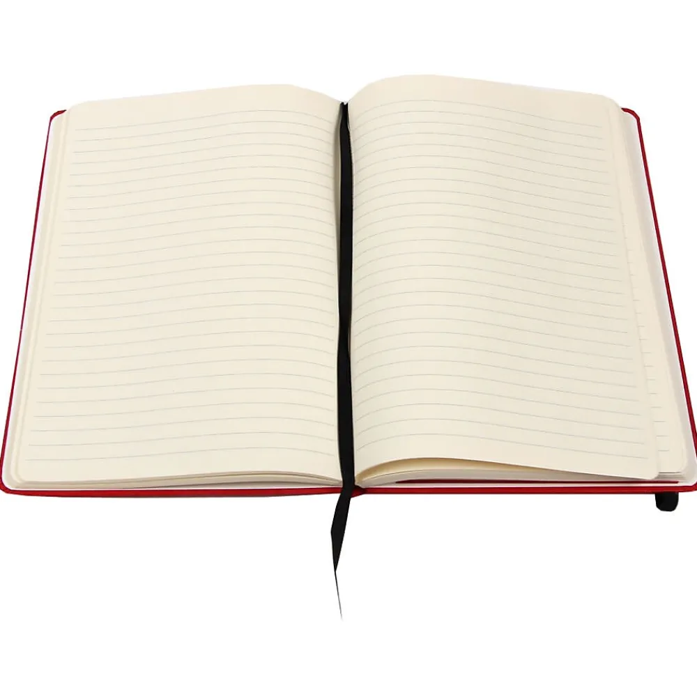 Notebooks|JAM Paper 1-Subject Pocket Notebook, 5.875" x 8.5", Narrow Ruled, 100 Sheets, Red (340526610)