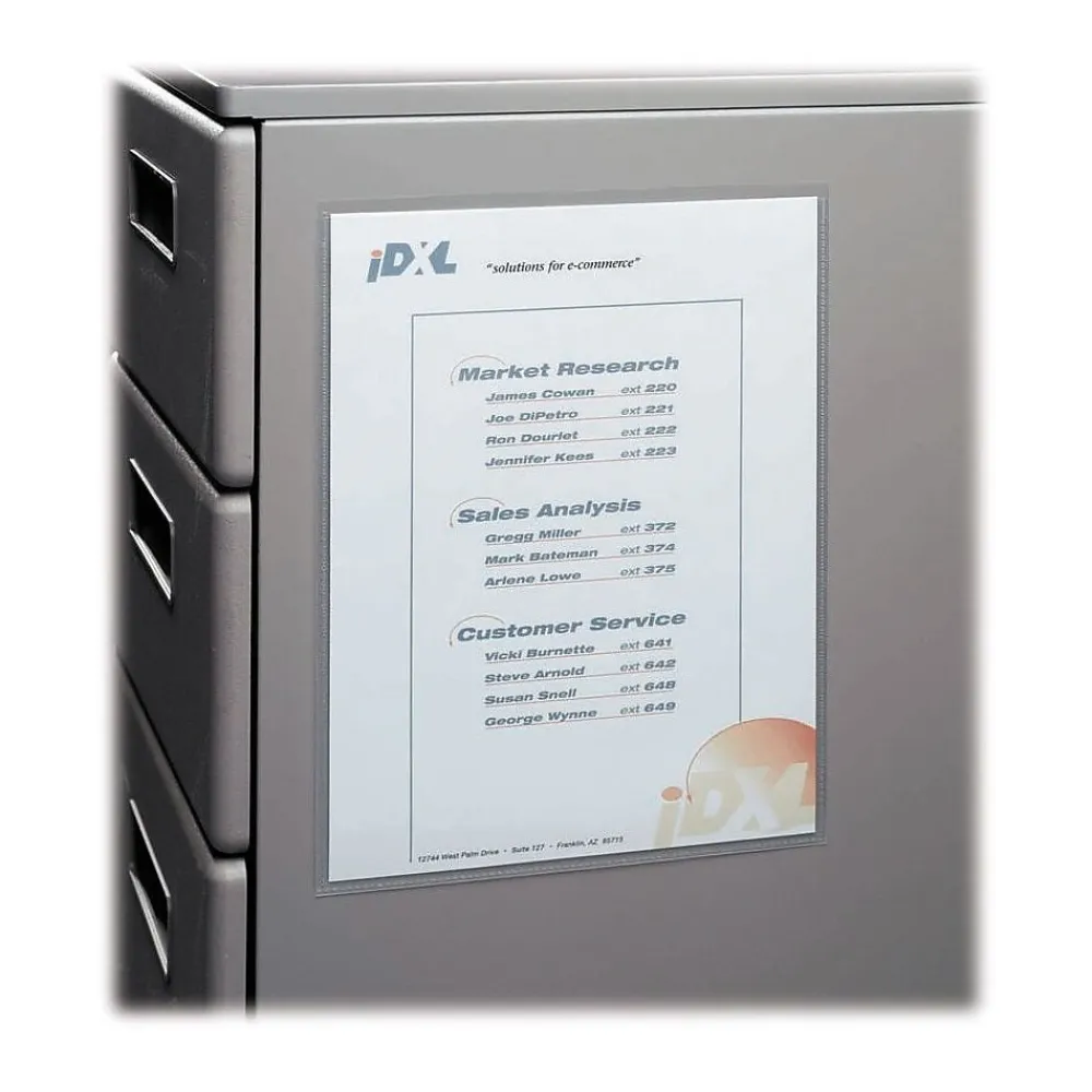 Sheet Protectors|C-Line Magnetic Cubicle Keepers®, Clear Polypropylene, 8 1/2" x 11"