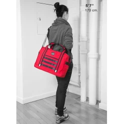 Laptop Bags|Manhattan Portage Yorkville 15" Fabric Laptop Bag, Red (1628-BL RED)