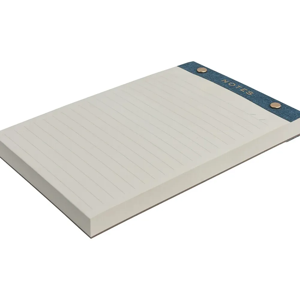 Notepads|Martha Stewart Desk Notepad, Wide-Ruled, 5.5" x 8.25", Navy, 150 Sheets/Pad (MS110G)