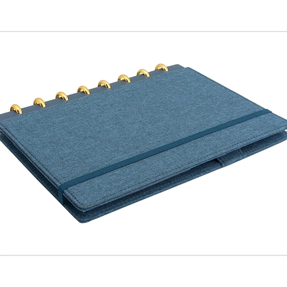 Notebooks|Martha Stewart 1-Subject Customizable Notebook, 6.38" x 9", Narrow Ruled, 60 Sheets, Blue (MS110P)