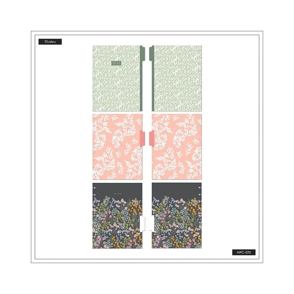 Notebooks|Me & My Big Ideas Happy Notes Soft Florals Notebook, 7" x 9.25", Dotted, 60 Sheets, Multicolor (NPC-070)