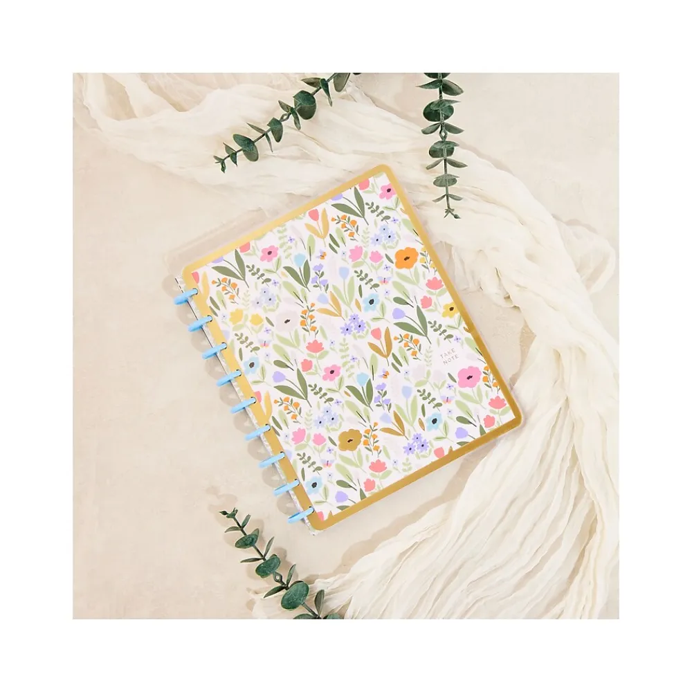 Notebooks|Me & My Big Ideas Happy Notes Soft Florals Notebook, 7" x 9.25", Dotted, 60 Sheets, Multicolor (NPC-070)