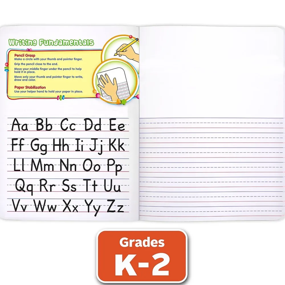 Composition Notebooks|Mead Grades K-2 Primary Ruled Journal 1-Subject Composition Notebook, 7.5" x 9.75", Wide Ruled, 100 Sheets, Blue (1040315)