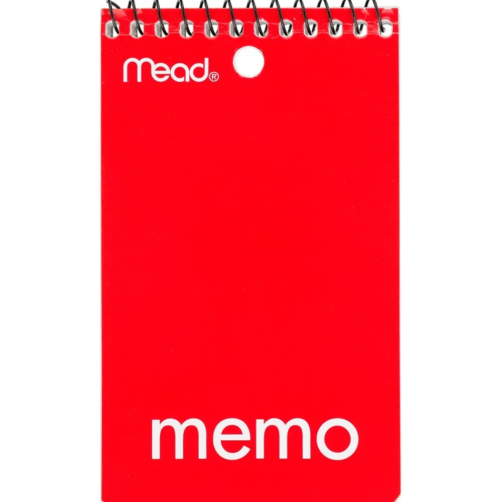 Subject Notebooks|Mead 1-Subject Notebooks, 3" x 5", College Ruled, 60 Sheets, Assorted Colors (45354)